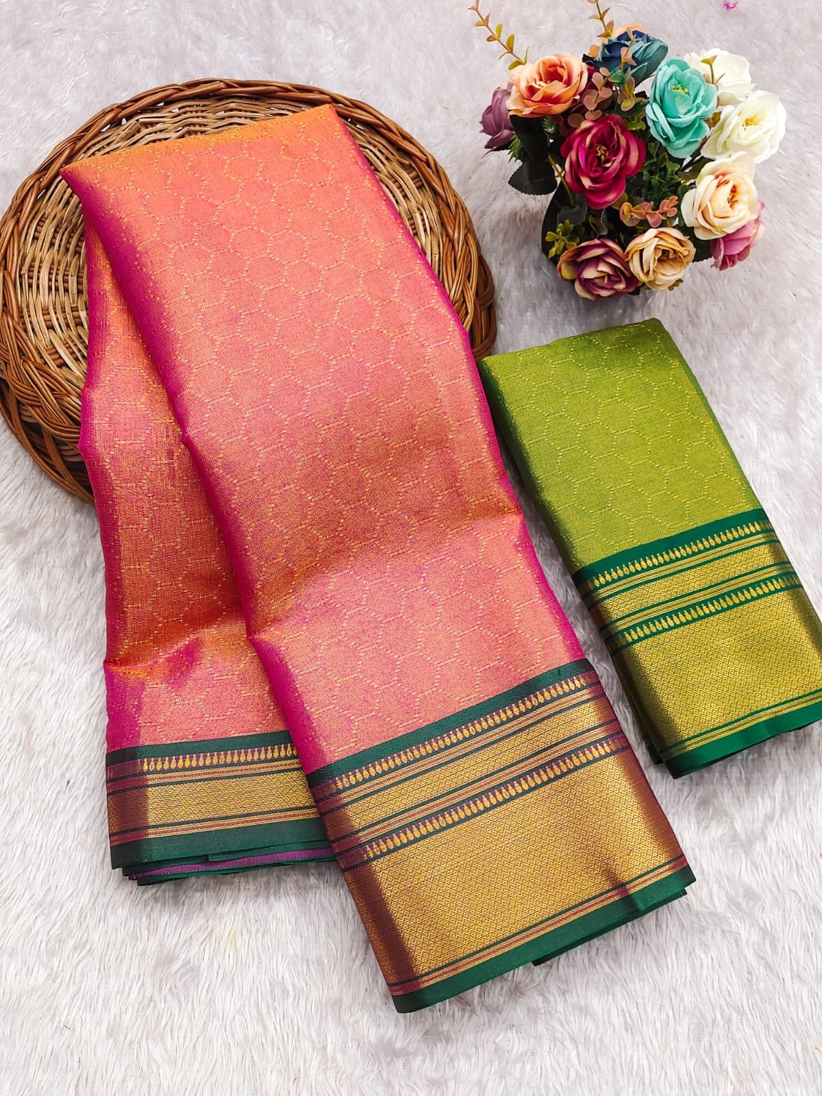 Kanchi Border Fancy Cotton Sarees