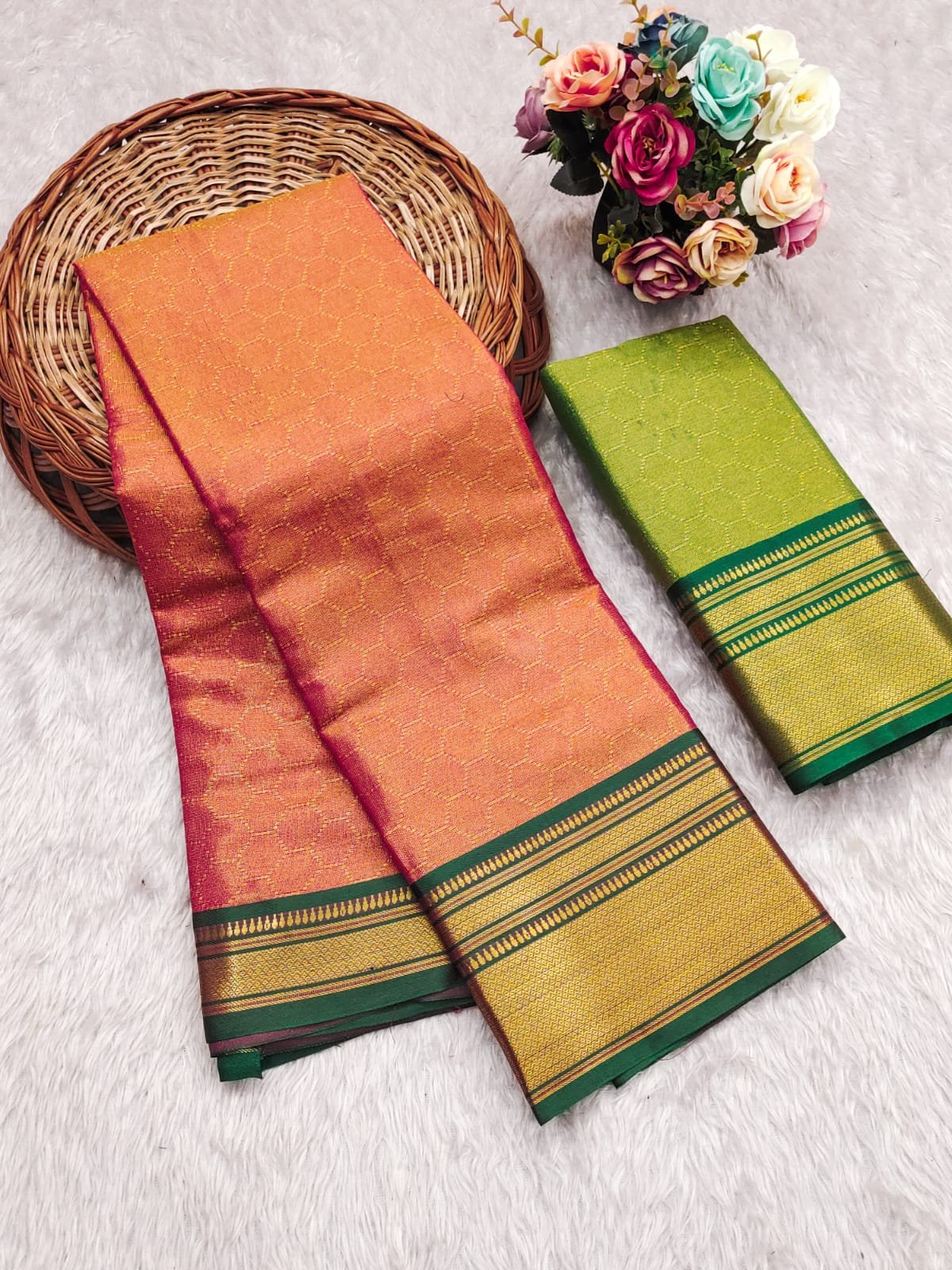 Kanchi Border Fancy Cotton Sarees