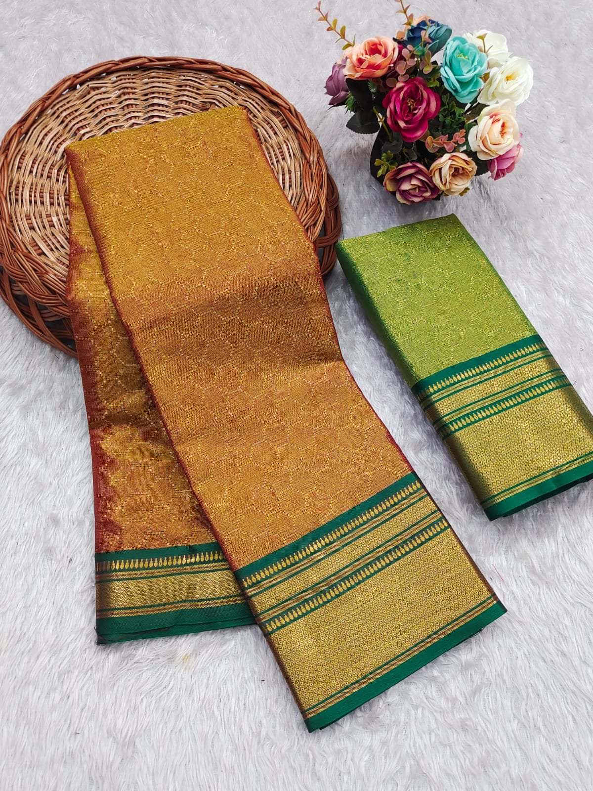 Kanchi Border Fancy Cotton Sarees