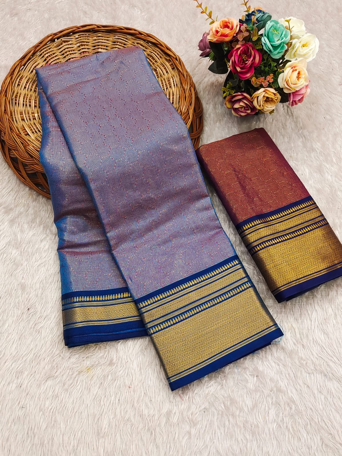 Kanchi Border Fancy Cotton Sarees