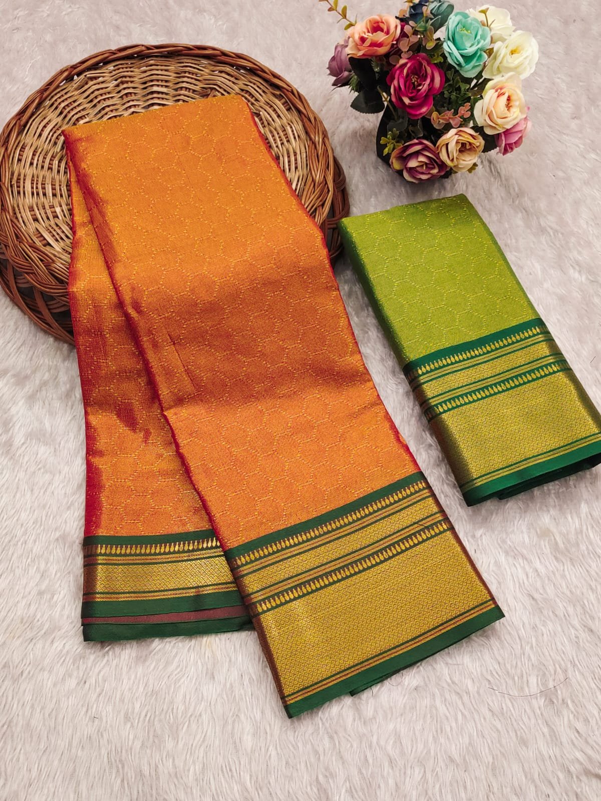 Kanchi Border Fancy Cotton Sarees