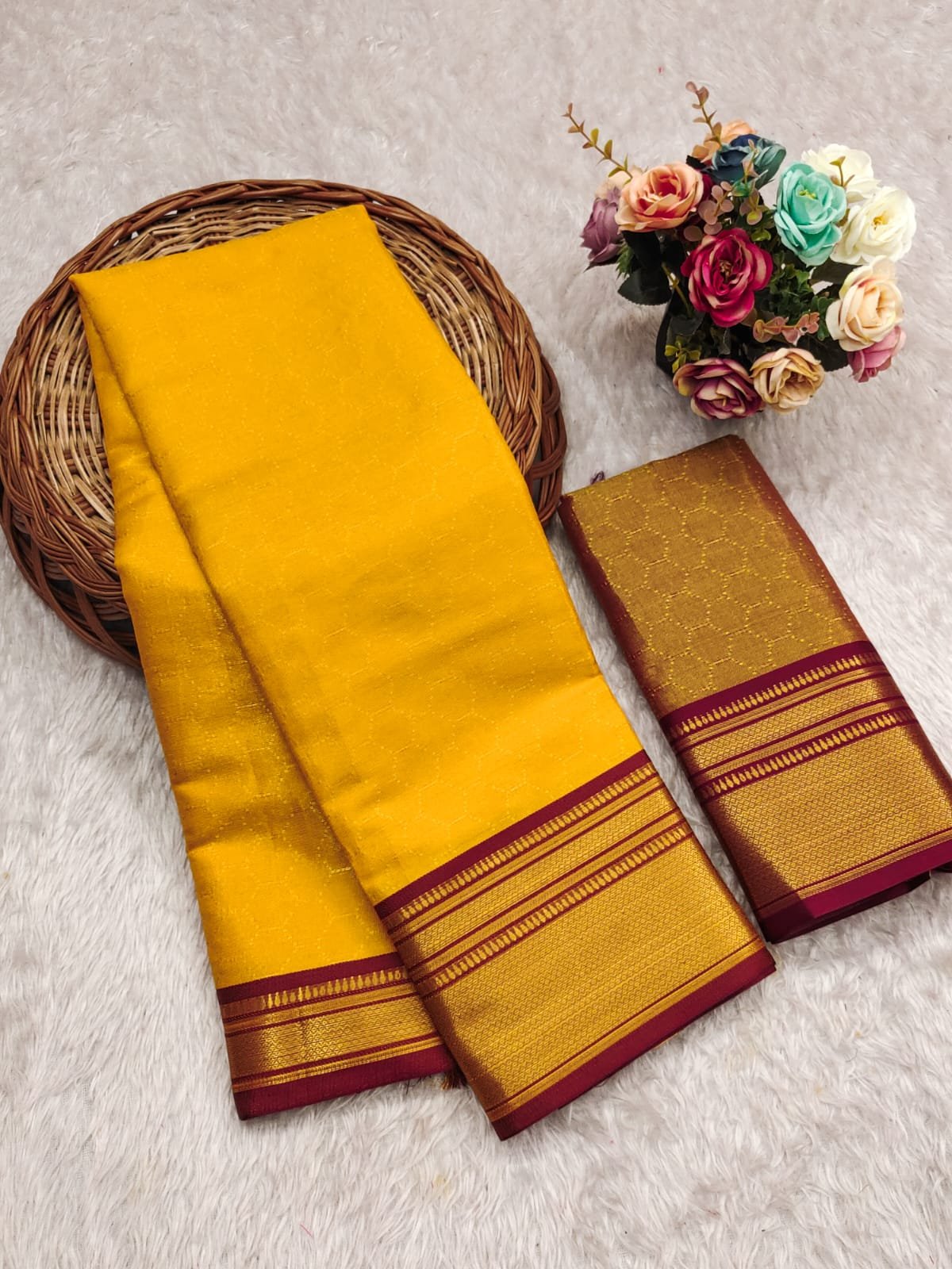Kanchi Border Fancy Cotton Sarees
