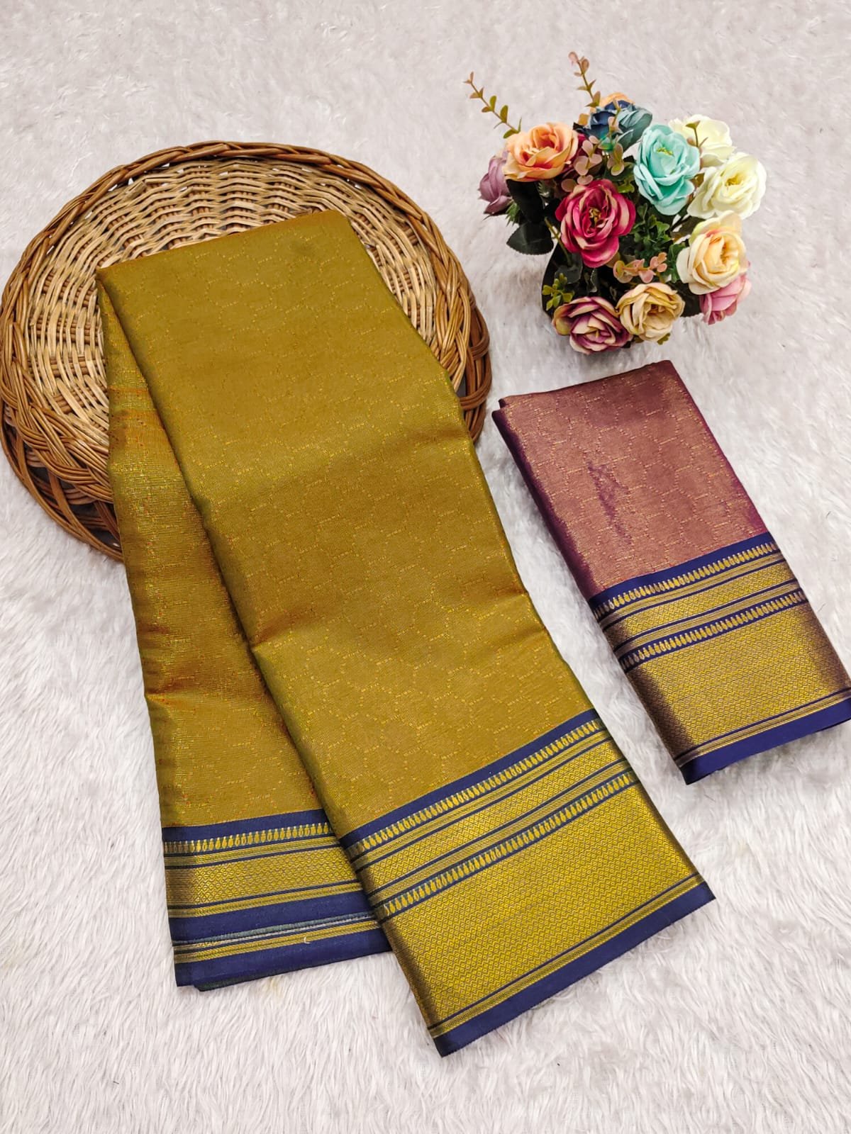 Kanchi Border Fancy Cotton Sarees