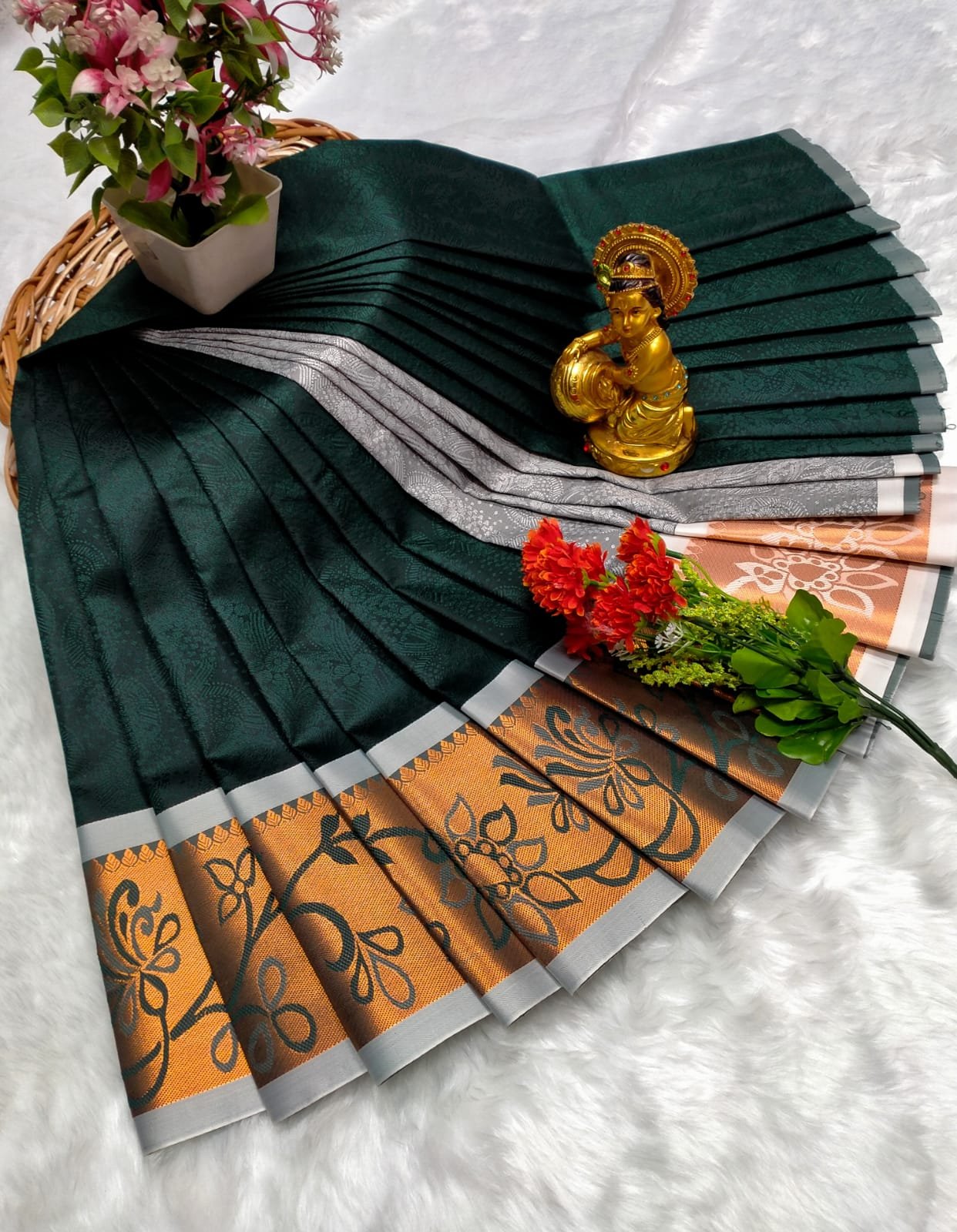 Poonthamil Sarees (3D Embossed Saree)