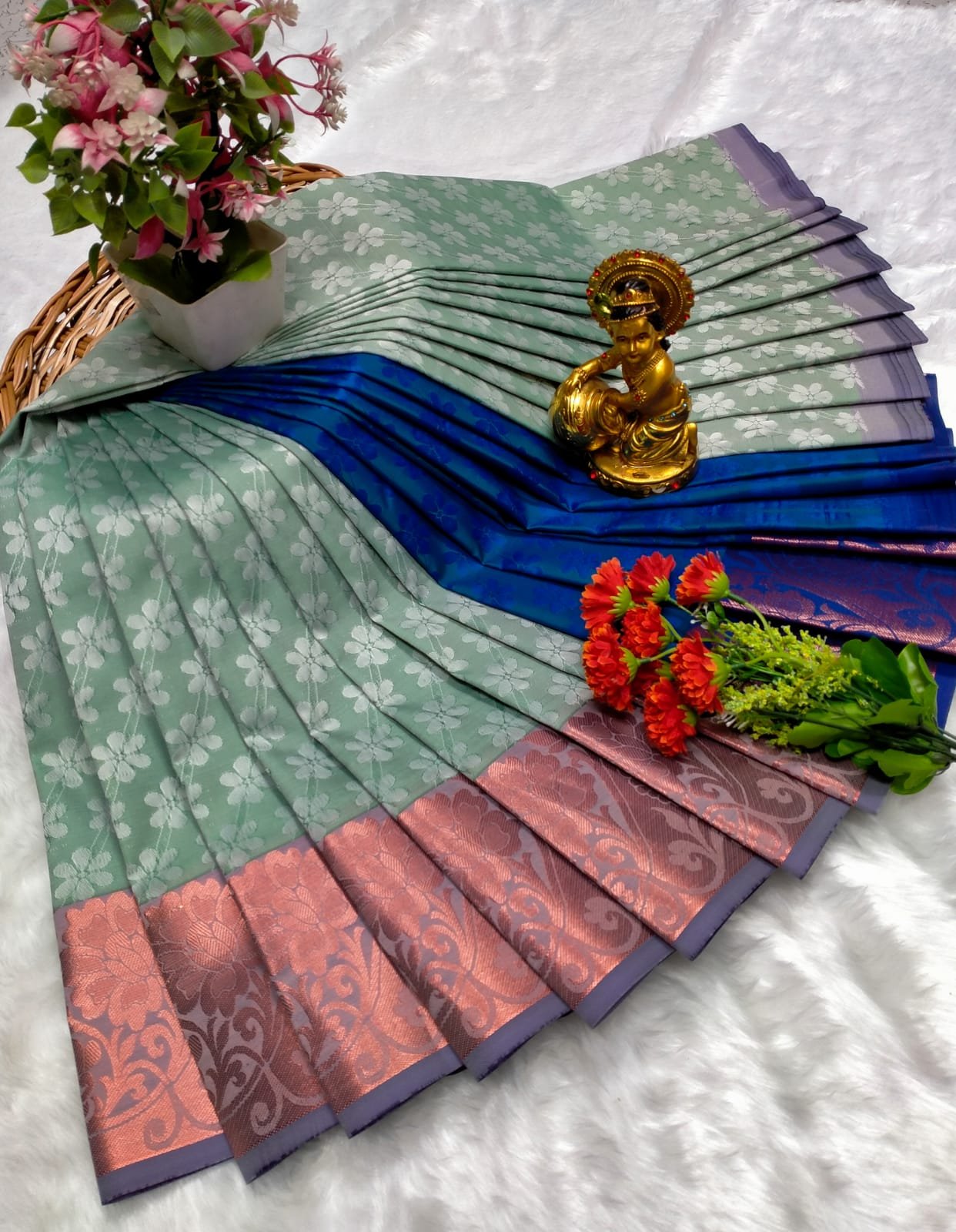 Poonthamil Sarees ( 3D Embossed Saree )