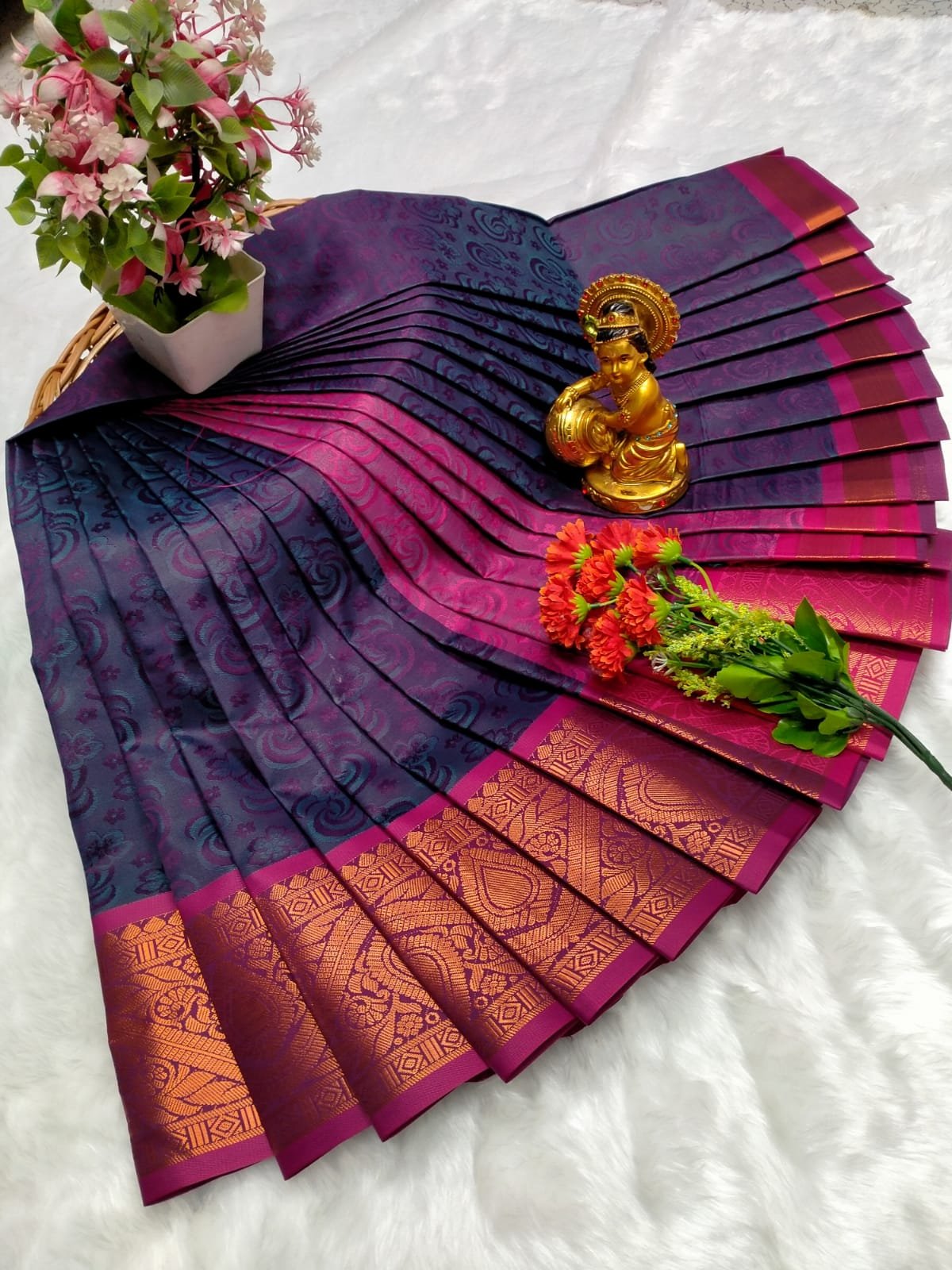 Poonthamil Sarees ( 3D Embossed Saree )