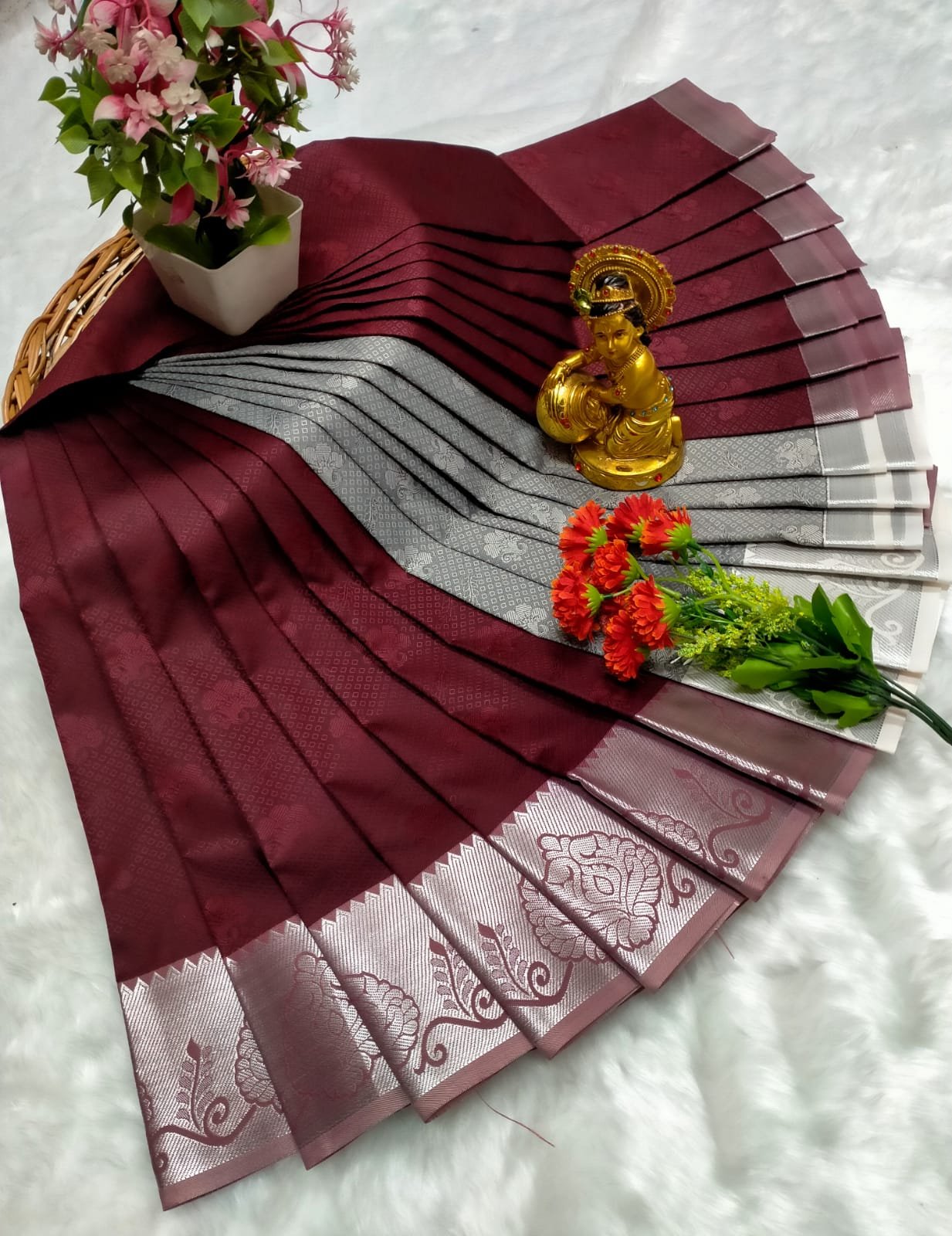 Poonthamil Sarees ( 3D Embossed Saree )