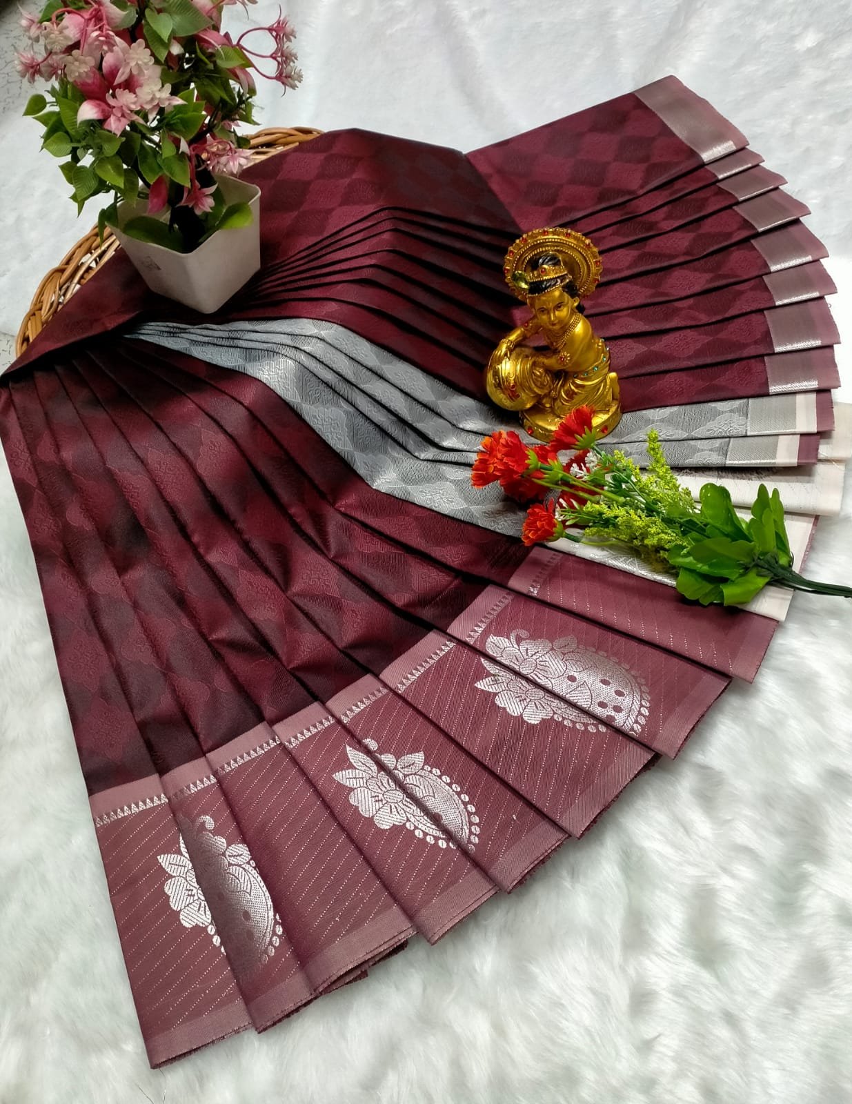 Poonthamil Sarees ( 3D Embossed Saree )