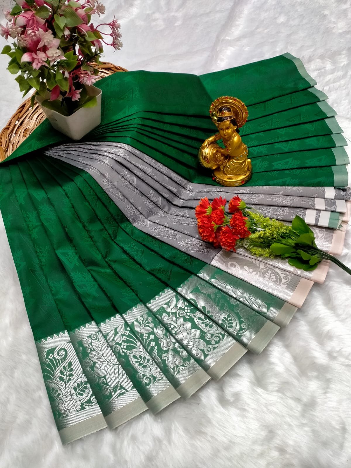 Poonthamil Sarees ( 3D Embossed Saree )