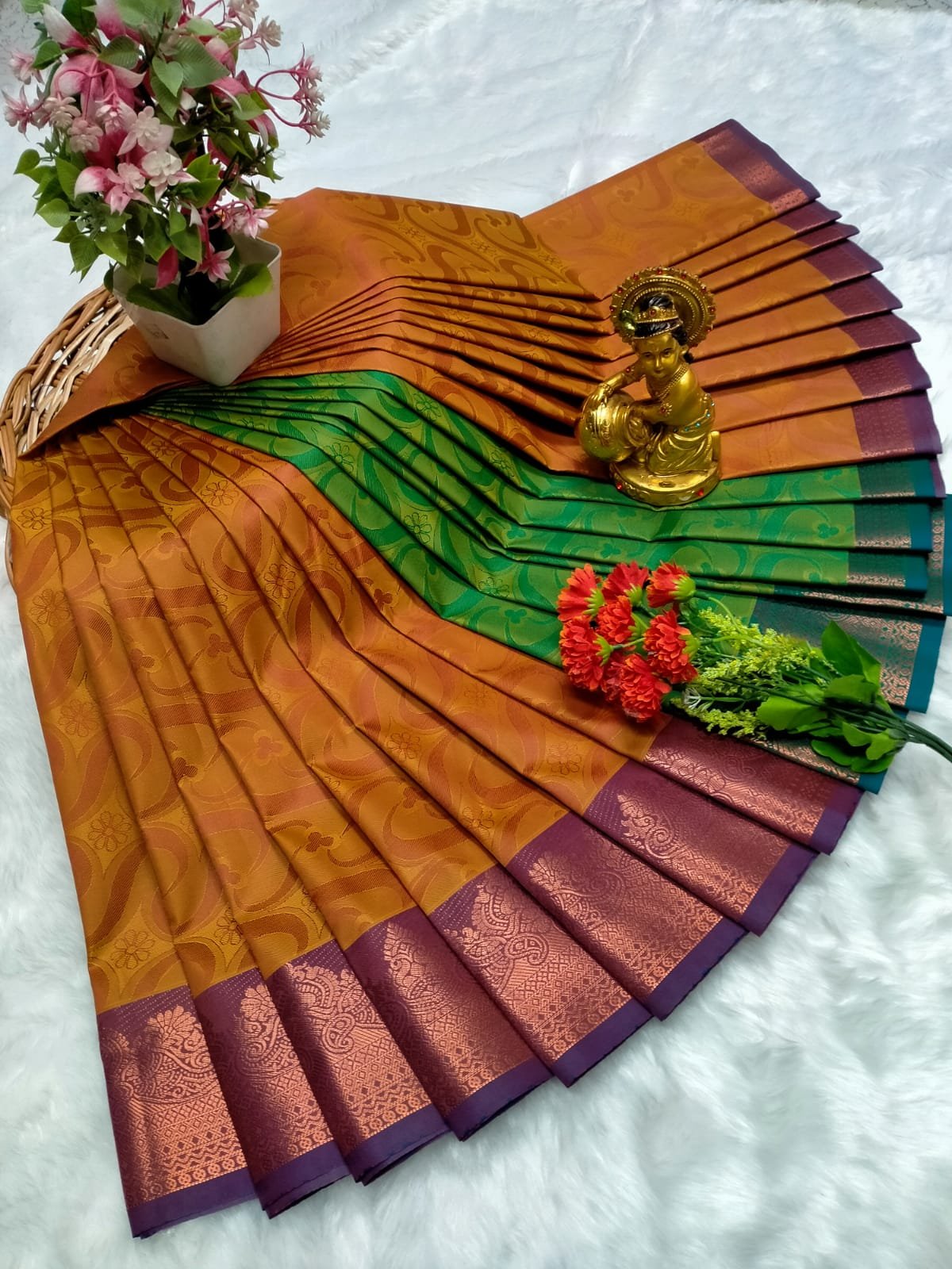 Poonthamil Sarees ( 3D Embossed Saree )