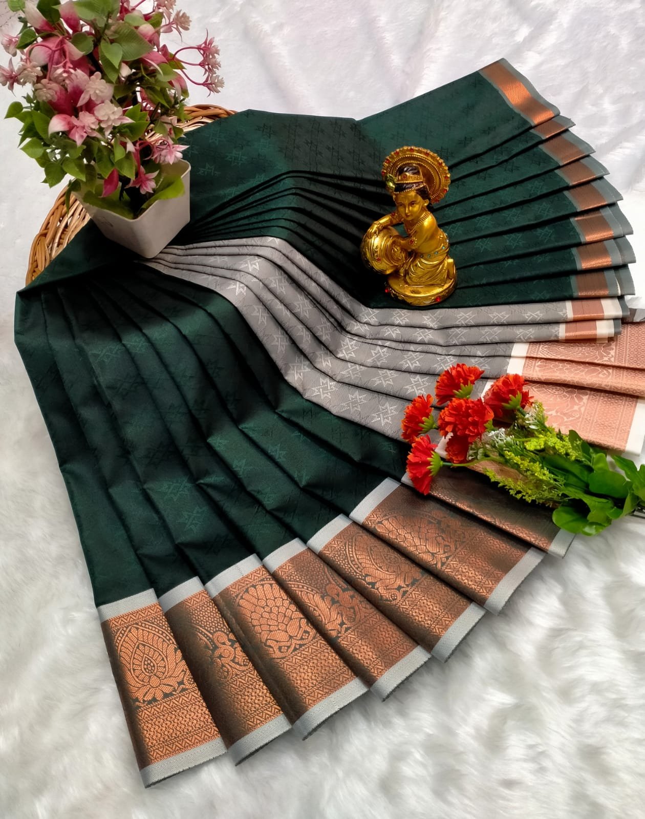 Poonthamil Sarees ( 3D Embossed Saree )